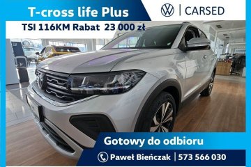T-Cross 1.0 TSI Life Plus/ App connct/ Tempomat / Martwe pole / Kamera